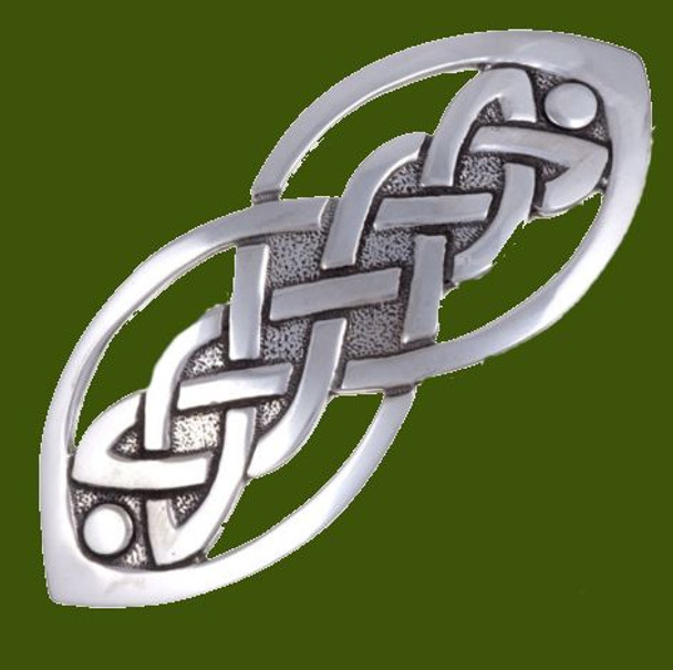 Celtic Open Knotwork Stylish Pewter Hair Slide