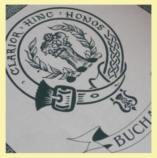 Buchanan Clan Cloot Crest Unbleached Cotton Printed Tea Towel