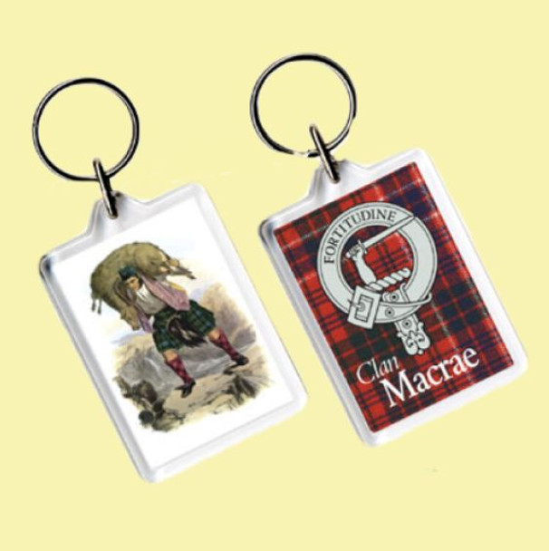 MacRae Clan Badge Tartan Family Name Acryllic Key Ring Set of 5 MacRae Clan Badge Tartan Family Name Acryllic Key Ring Set of 5