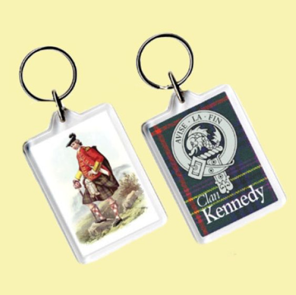 Kennedy Clan Badge Tartan Family Name Acryllic Key Ring Set of 3 Kennedy Clan Badge Tartan Family Name Acryllic Key Ring Set of 3