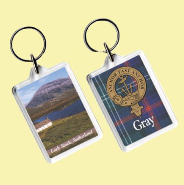 Gray Clan Badge Tartan Family Name Acryllic Key Ring Set of 5 Gray Clan Badge Tartan Family Name Acryllic Key Ring Set of 5