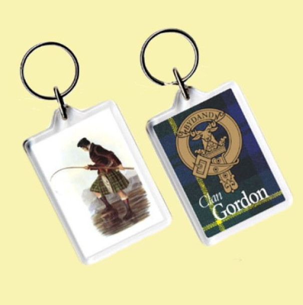 Gordon Clan Badge Tartan Family Name Acryllic Key Ring Set of 3 Gordon Clan Badge Tartan Family Name Acryllic Key Ring Set of 3
