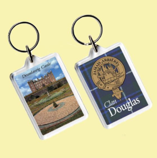 Douglas Clan Badge Tartan Family Name Acryllic Key Ring Set of 5 Douglas Clan Badge Tartan Family Name Acryllic Key Ring Set of 5