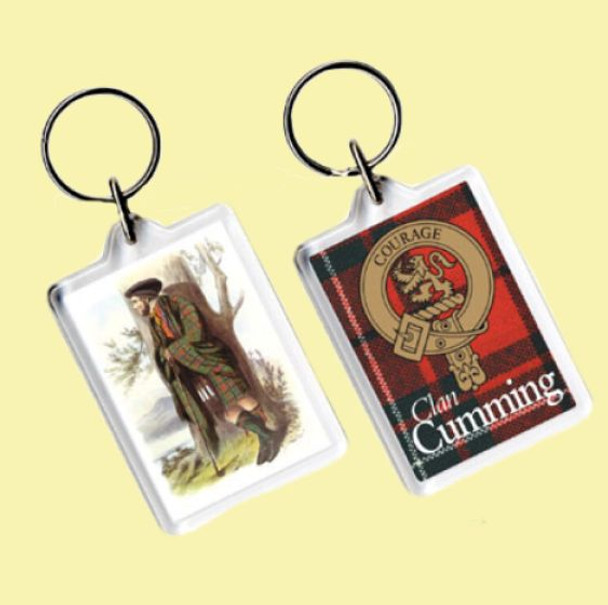 Cumming Clan Badge Tartan Family Name Acryllic Key Ring Set of 3 Cumming Clan Badge Tartan Family Name Acryllic Key Ring Set of 3