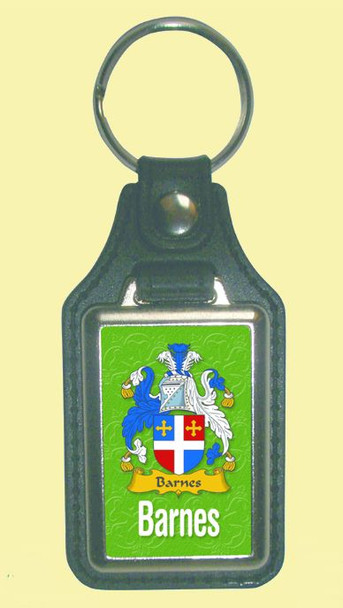 Barnes Coat of Arms English Family Name Leather Key Ring Set of 4 Barnes Coat of Arms English Family Name Leather Key Ring Set of 4
