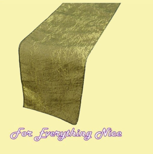 Willow Green Taffeta Crinkle Wedding Table Runners Decorations x 5 For Hire