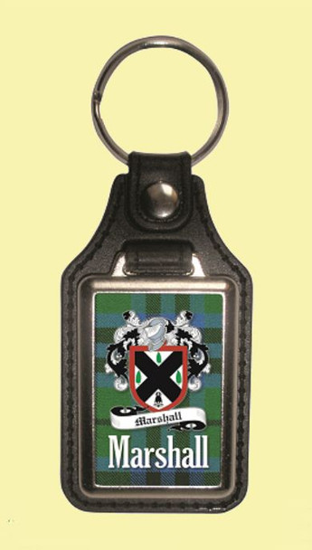 Marshall Coat of Arms Tartan Scottish Family Name Leather Key Ring Set of 2 Marshall Coat of Arms Tartan Scottish Family Name Leather Key Ring Set of 2