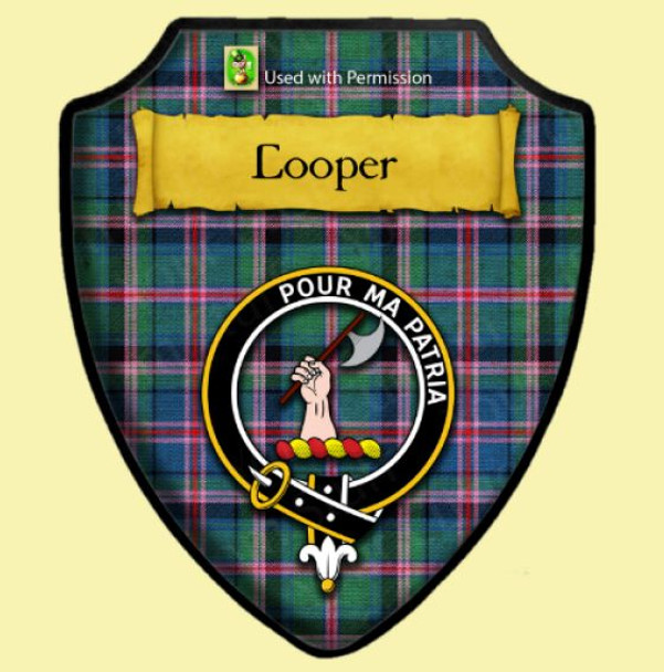 Cooper Ancient Tartan Crest Wooden Wall Plaque Shield