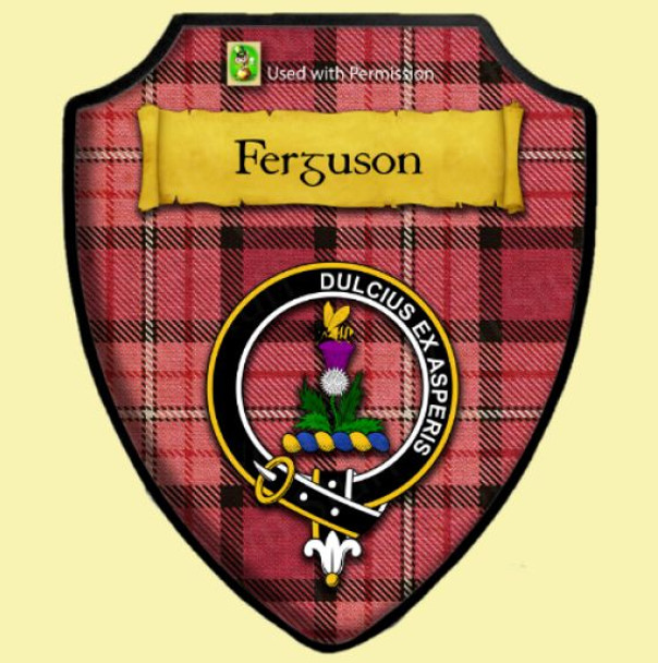 Ferguson Commemorative Tartan Crest Wooden Wall Plaque Shield