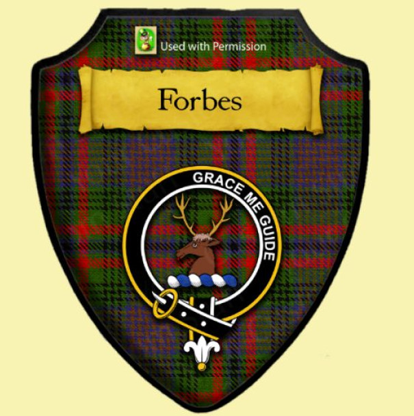 Forbes Of Druminnor Tartan Crest Wooden Wall Plaque Shield