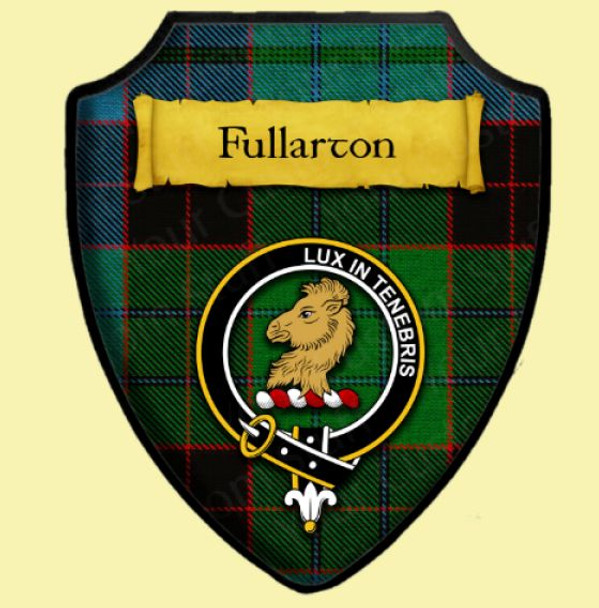 Fullarton Dress Modern Tartan Crest Wooden Wall Plaque Shield