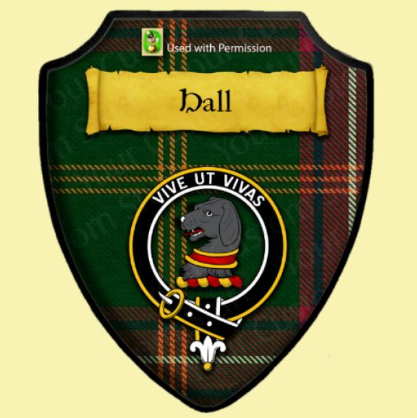 Hall Of Springbrook Tartan Crest Wooden Wall Plaque Shield
