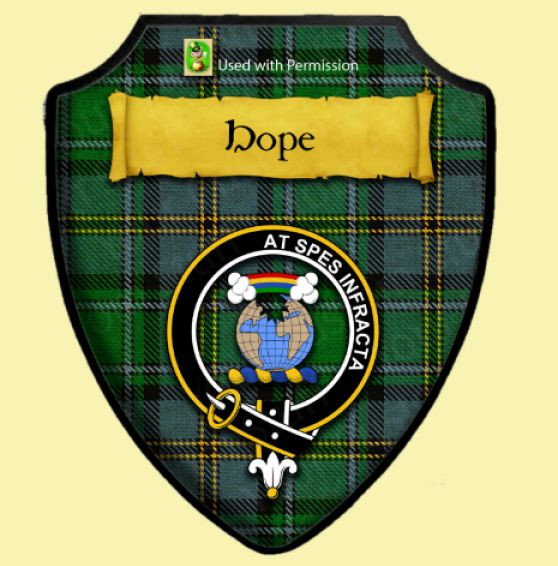 Hope Of Lochcarron Tartan Crest Wooden Wall Plaque Shield