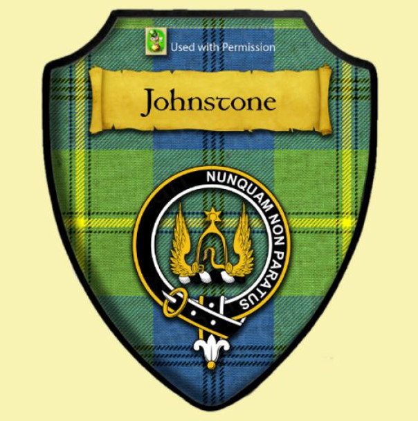 Johnstone Ancient Tartan Crest Wooden Wall Plaque Shield