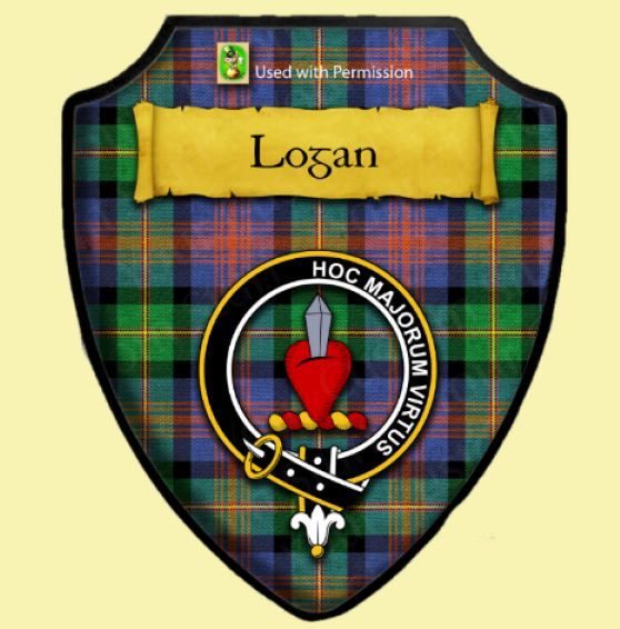 Logan Ancient Tartan Crest Wooden Wall Plaque Shield