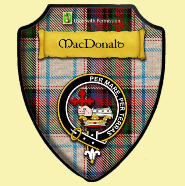 MacDonald Dress Ancient Tartan Crest Wooden Wall Plaque Shield