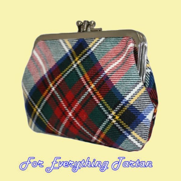 Stewart Dress Modern Tartan Fabric Framed Medium Ladies Double Purse