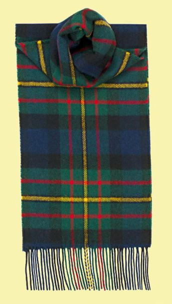 MacLaren Modern Clan Tartan Lambswool Unisex Fringed Scarf