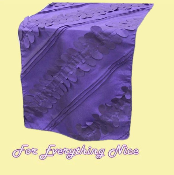 Deep Purple Forest Taffeta Wedding Table Runners Decorations x 25 For Hire