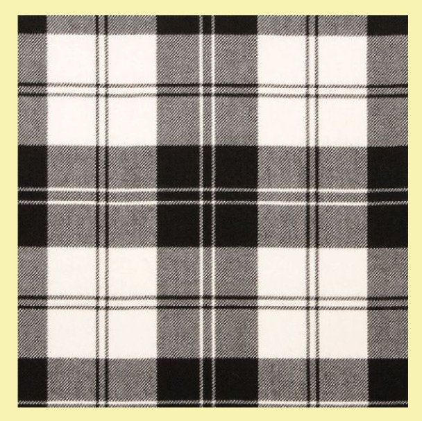 Erskine Black White Tartan 10oz Reiver Wool Fabric Lightweight Casual Mens Kilt