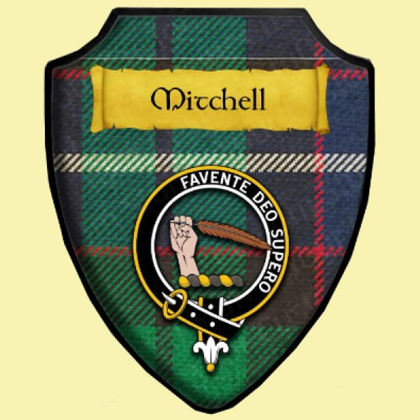 Mitchell USAF Tartan Crest Wooden Wall Plaque Shield