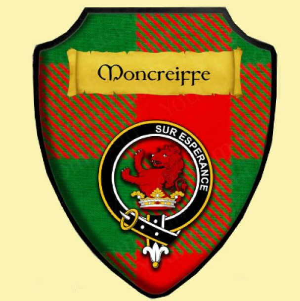 Moncreiffe General Tartan Crest Wooden Wall Plaque Shield