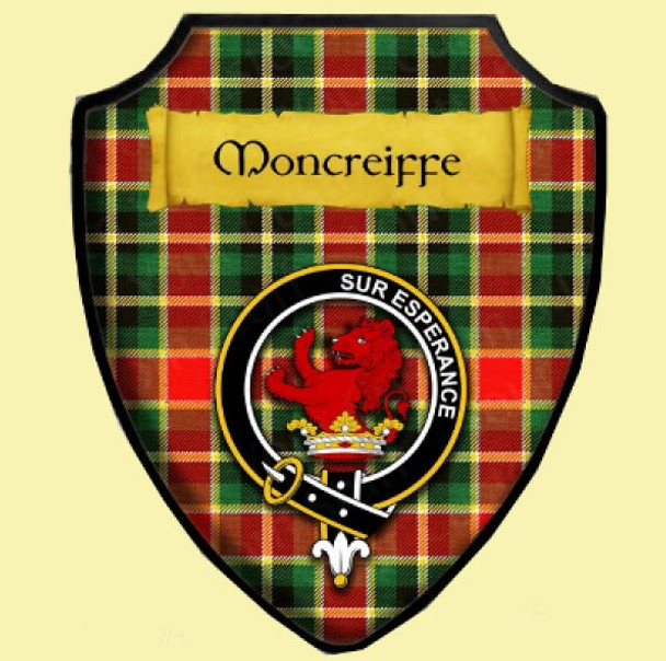 Moncreiffe Hunting Tartan Crest Wooden Wall Plaque Shield