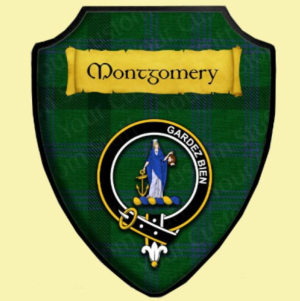 Montgomery Hunting Tartan Crest Wooden Wall Plaque Shield