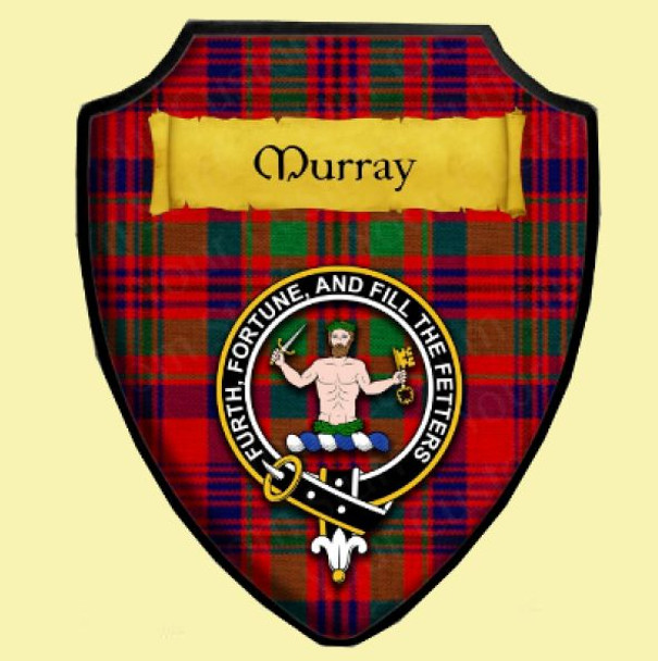 Murray Of Tullibardine Hunting Tartan Crest Wooden Wall Plaque Shield