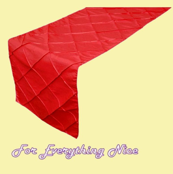 Scarlet Red Pintuck Wedding Table Runners Decorations x 10 For Hire Scarlet Red Pintuck Wedding Table Runners Decorations x 10 For Hire