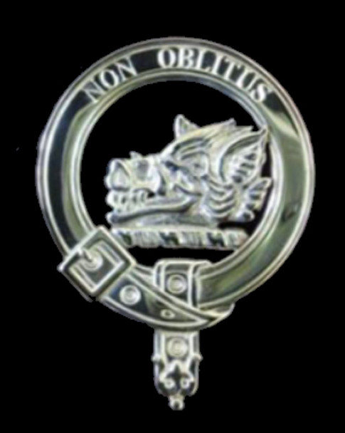 MacTavish Clan Badge Polished Sterling Silver MacTavish Clan Crest