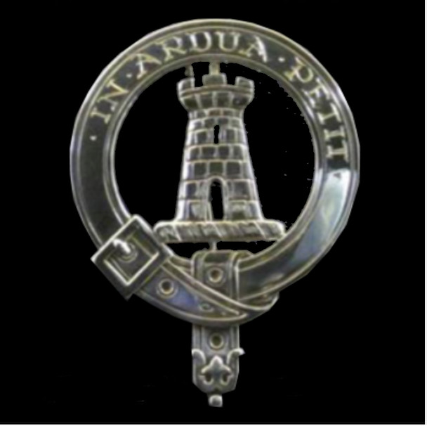 MacCallum Clan Badge Polished Sterling Silver MacCallum Clan Crest