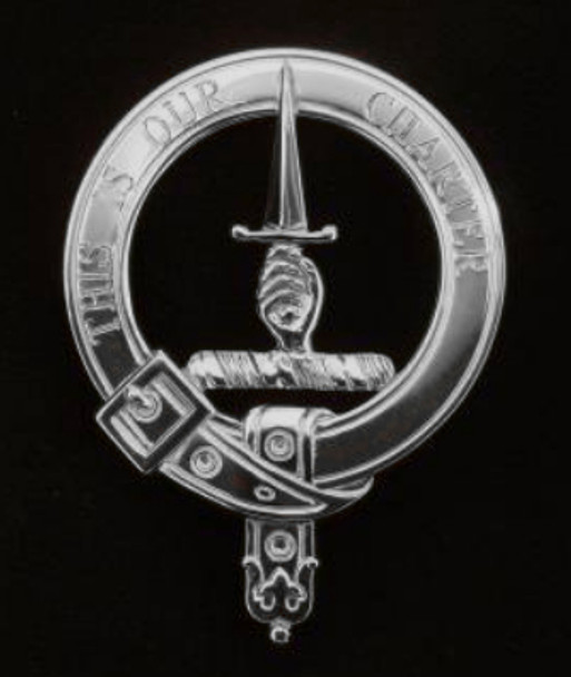 Charteris Of Amisfield Clan Badge Polished Sterling Silver Charteris Clan Crest