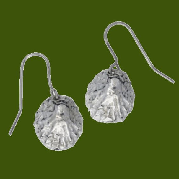 Limpet Shell Sheppard Hook Stylish Pewter Earrings