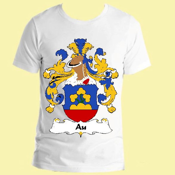 Von Der Au German Coat of Arms Surname Adult Unisex Cotton T-Shirt