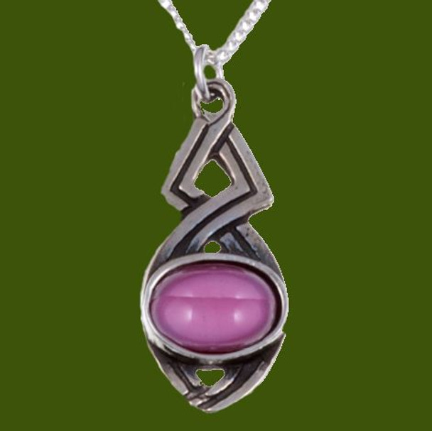 Celtic Twist Antiqued Red Glass Stone Small Stylish Pewter Pendant Celtic Twist Antiqued Red Glass Stone Small Stylish Pewter Pendant