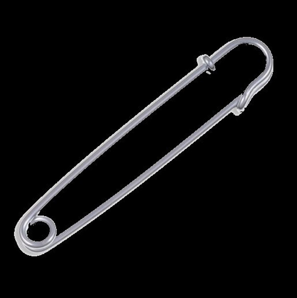 Simple Plain Safety Pin Large Chrome Plated Kilt Pin
