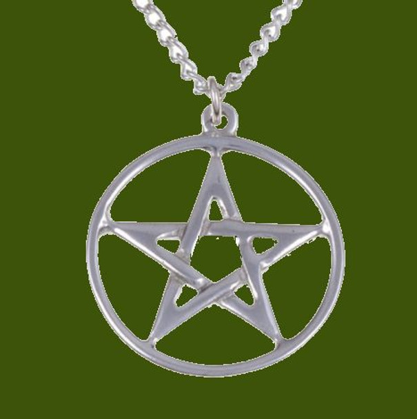 Star Round Pentagram Openwork Stylish Pewter Pendant