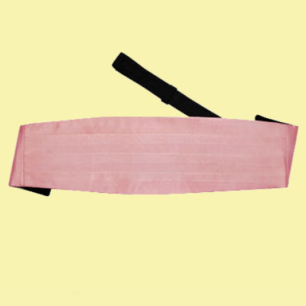 Dusty Pink Mens Plain Satin Pleated Wedding Cummerbund