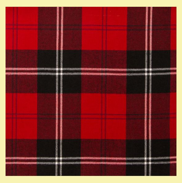 Ramsay Red Modern Lightweight Tartan Wool Fabric Mens Cummerbund