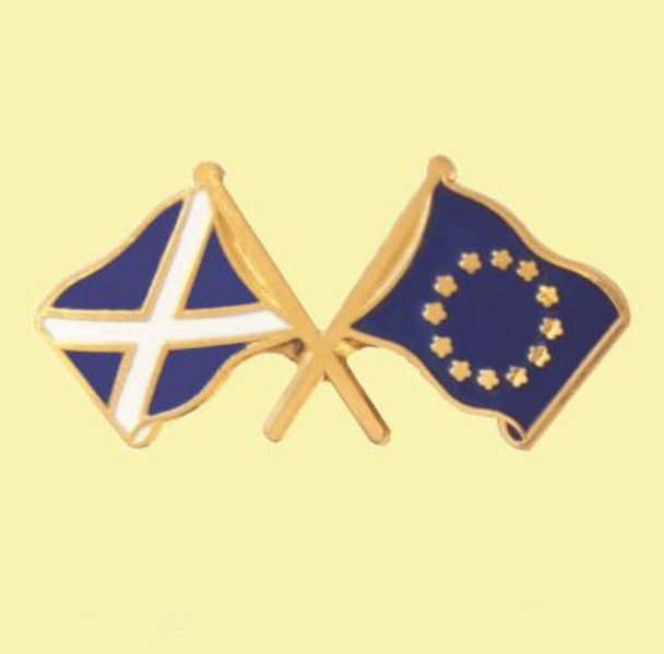 Saltire Commonwealth Games Crossed Flags Friendship Enamel Lapel Pin Set x 3