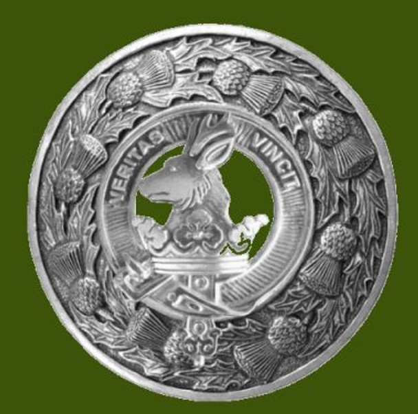 Keith Clan Crest Thistle Round Stylish Pewter Clan Badge Plaid Brooch