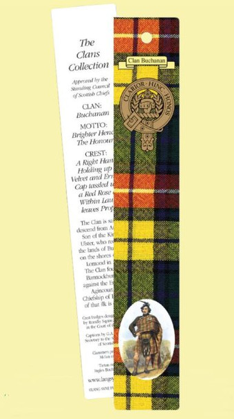 Buchanan Clan Tartan Buchanan History Bookmarks Set of 5 