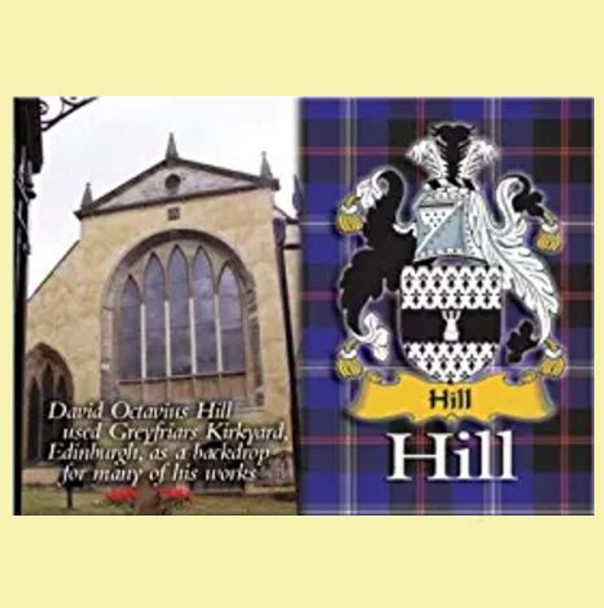 Hill Coat of Arms Scottish Family Name Fridge Magnets Set of 10