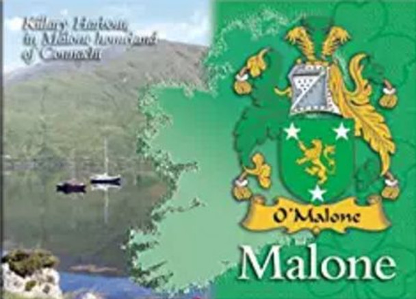 Malone Coat of Arms Irish Family Name Fridge Magnets Set of 10