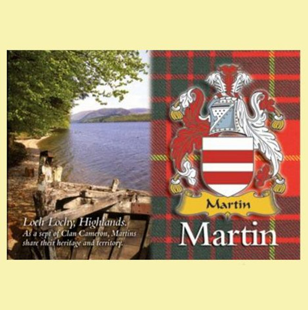 Martin Coat of Arms Scottish Family Name Fridge Magnets Set of 10