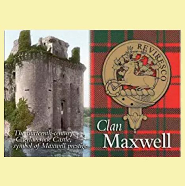 Maxwell Clan Badge Scottish Family Name Fridge Magnets Set of 10