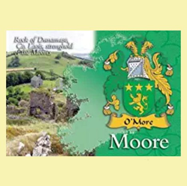 Moore Coat of Arms Irish Family Name Fridge Magnets Set of 10