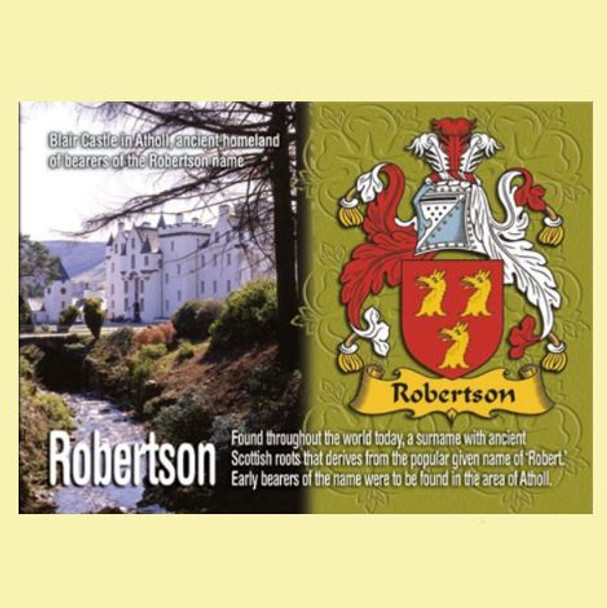Robertson Coat of Arms English Family Name Fridge Magnets Set of 10