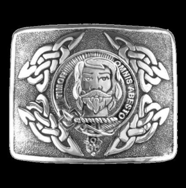 MacNab Clan Badge Interlace Mens Sterling Silver Kilt Belt Buckle
